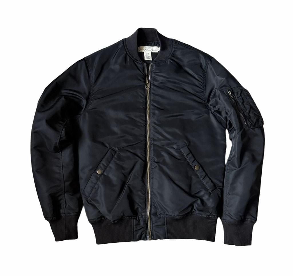 L.O.G.G. H&M Bomber Jacket Size XS Black Nylon Full Zip L.O.G.G. H&M Bomber Jacket Size XS Black Nylon Full Zip