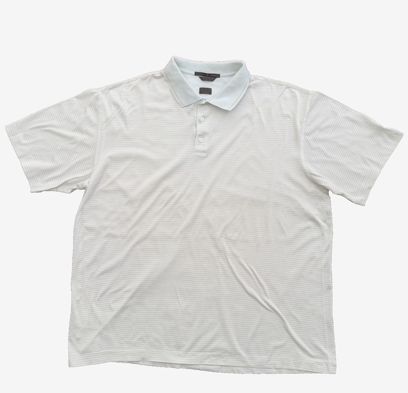 Nike Tiger Woods Collection Polo Mens XL Cream Stripe Cotton Golf Shirt Nike Tiger Woods Collection Polo Mens XL Cream Stripe Cotton Golf Shirt