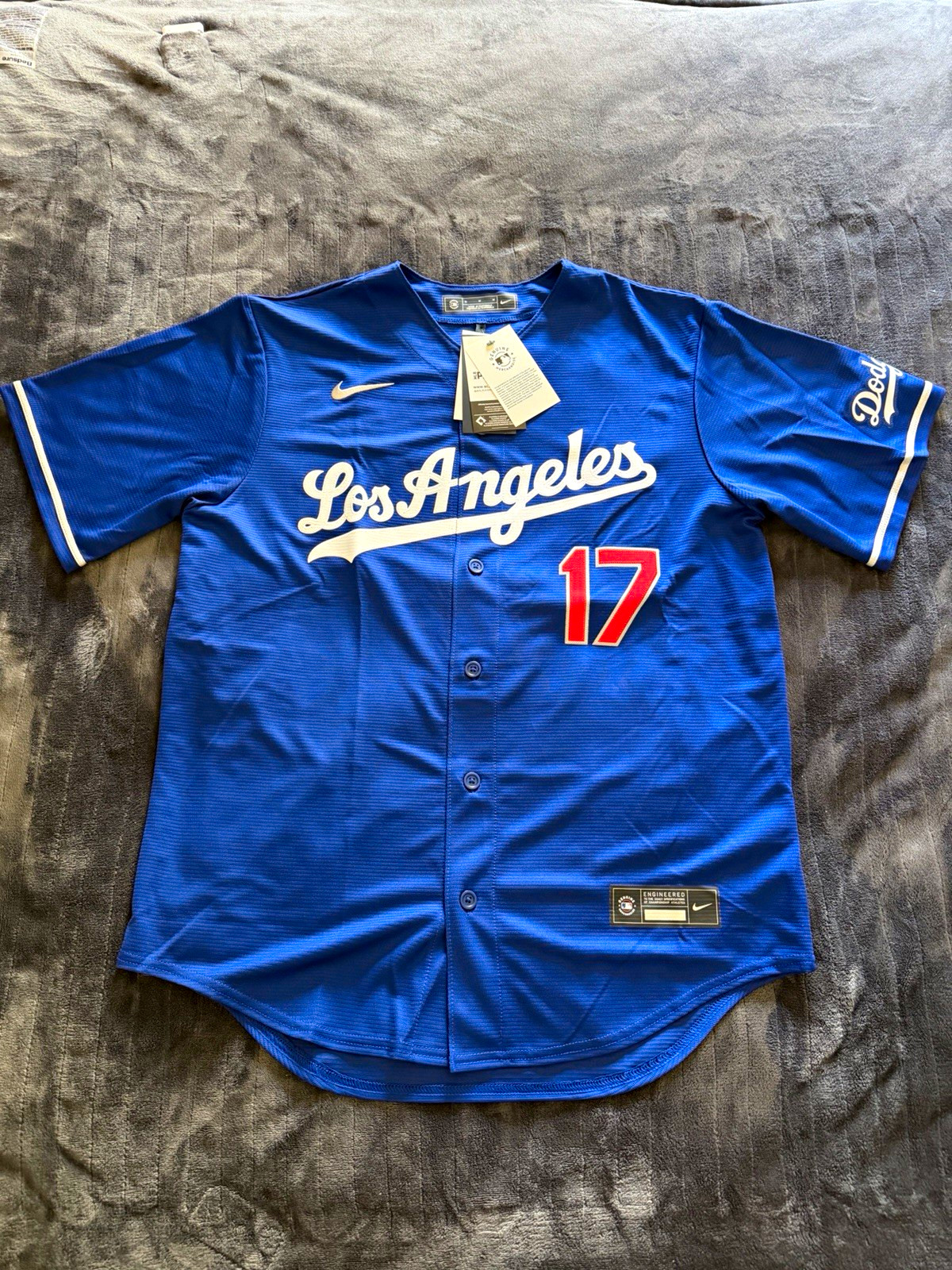 Nike Los Angeles Dodgers Shohei Ohtani #17 Jersey Blue/White MLB Baseball M Nike Los Angeles Dodgers Shohei Ohtani #17 Jersey Blue/White MLB Baseball M
