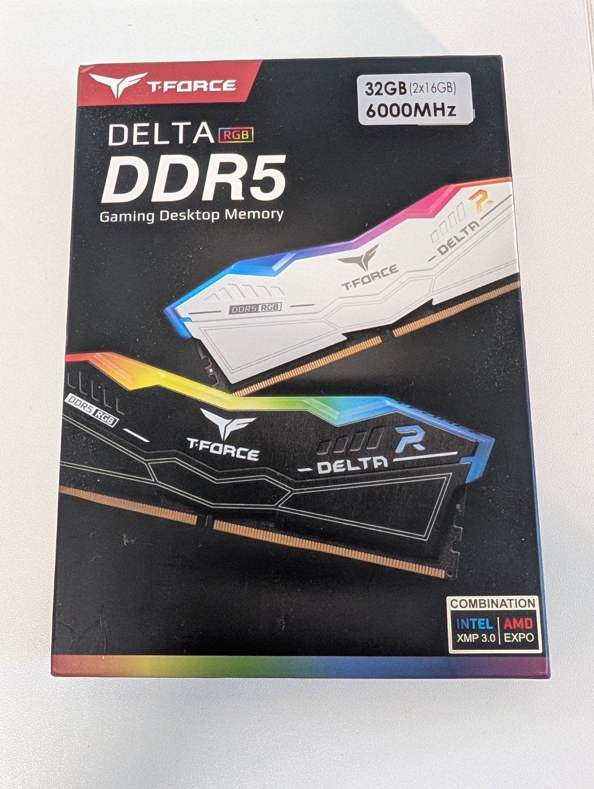 TeamGroup T-Force Delta RGB 32GB 2x16GB DDR5 6000 CL30 XMP EXPO White