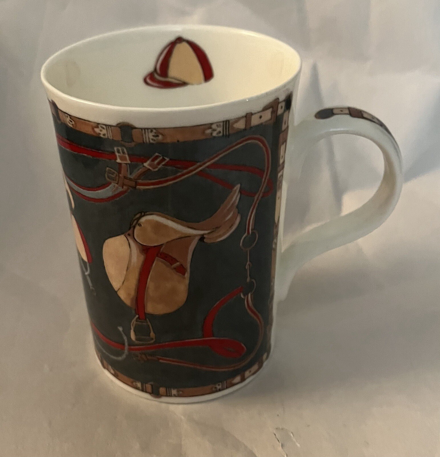 WREN FINE BONE  CHINA  .... HORSE RIDERS MUG - SUPER CONDITION 