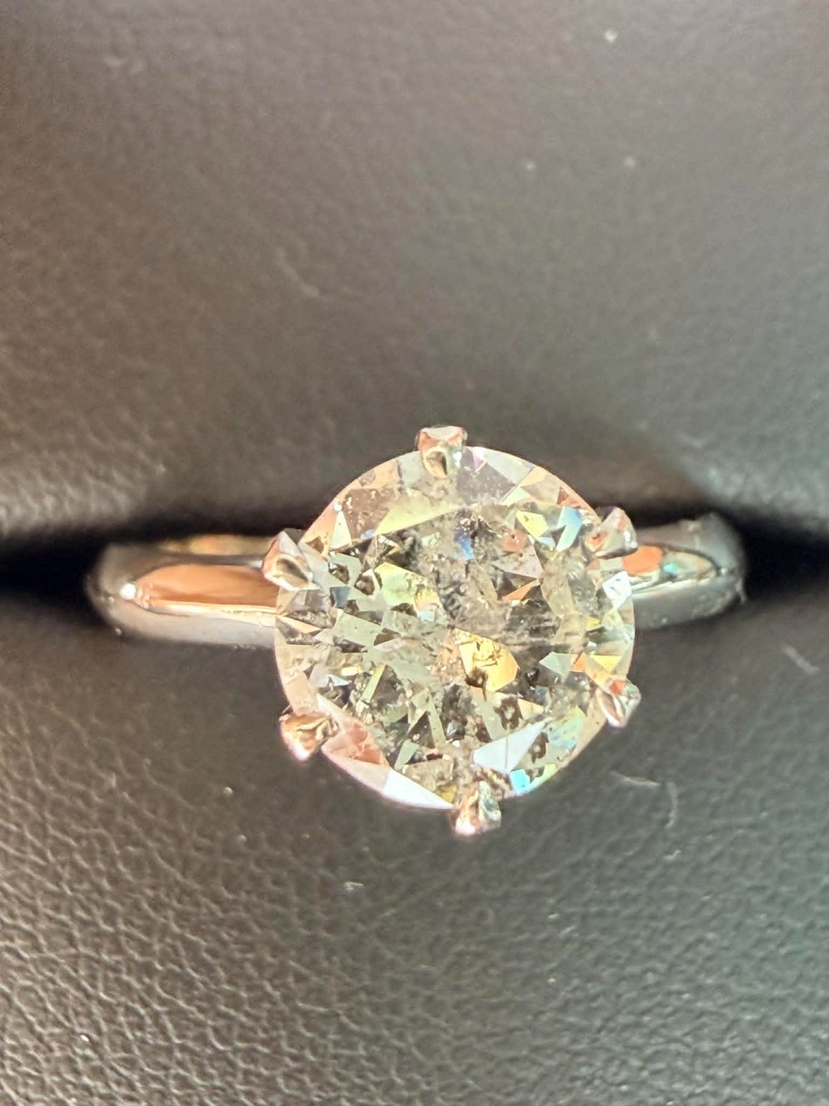 Vintage ~1.5 CT Natural Diamond Solitaire Platinum Engagement Ring  $5 760