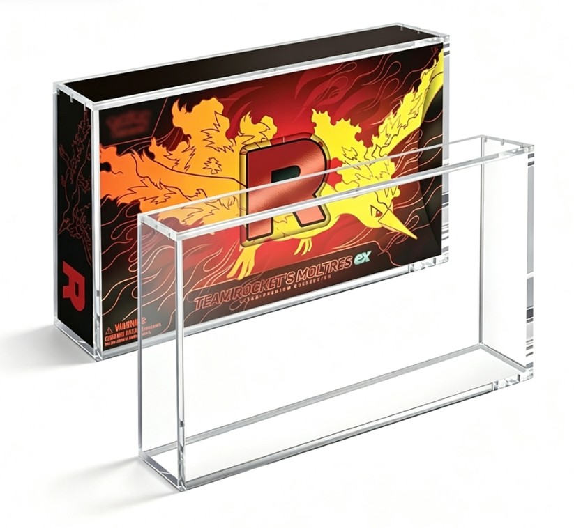 Pokemon Team Rocket Moltres UPC Acrylic Case Display Magnetic Lid - UV Protector