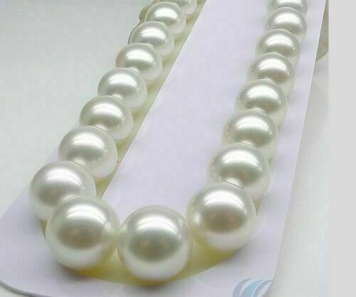 20 inch huge Akoya  AAAAA 10-11mm white pearl necklace set with 14K gold clasp