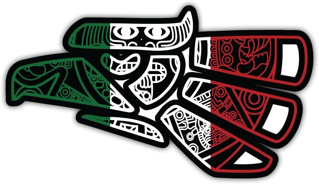 Hecho En Mexico Aztec Eagle Sticker Mexican Flag Decal 5