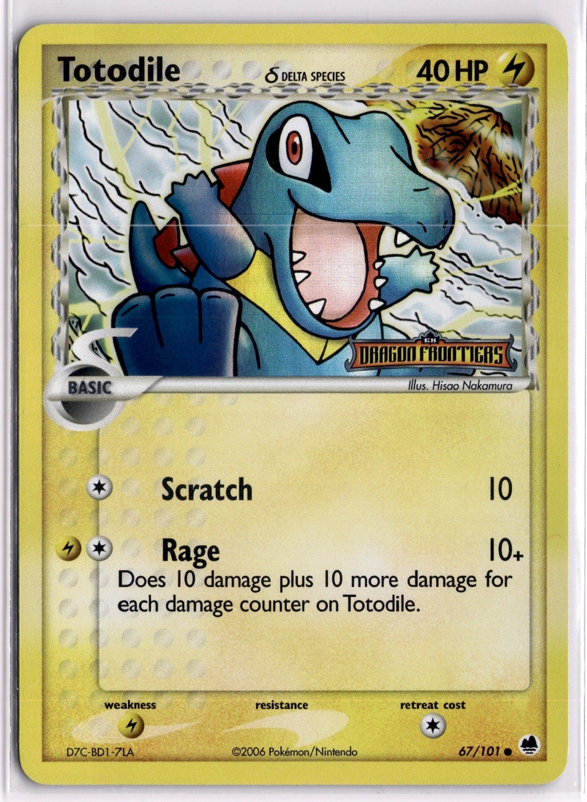 Totodile 67/101 Common Dragon Frontiers Pokemon Reverse Holo Near Mint Totodile 67/101 Common Dragon Frontiers Pokemon Reverse Holo Near Mint