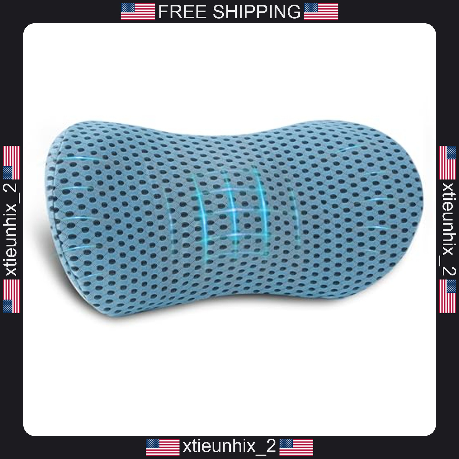 Memory Foam Lumbar Support Pillow for Office Car Seat Back Pain Relief