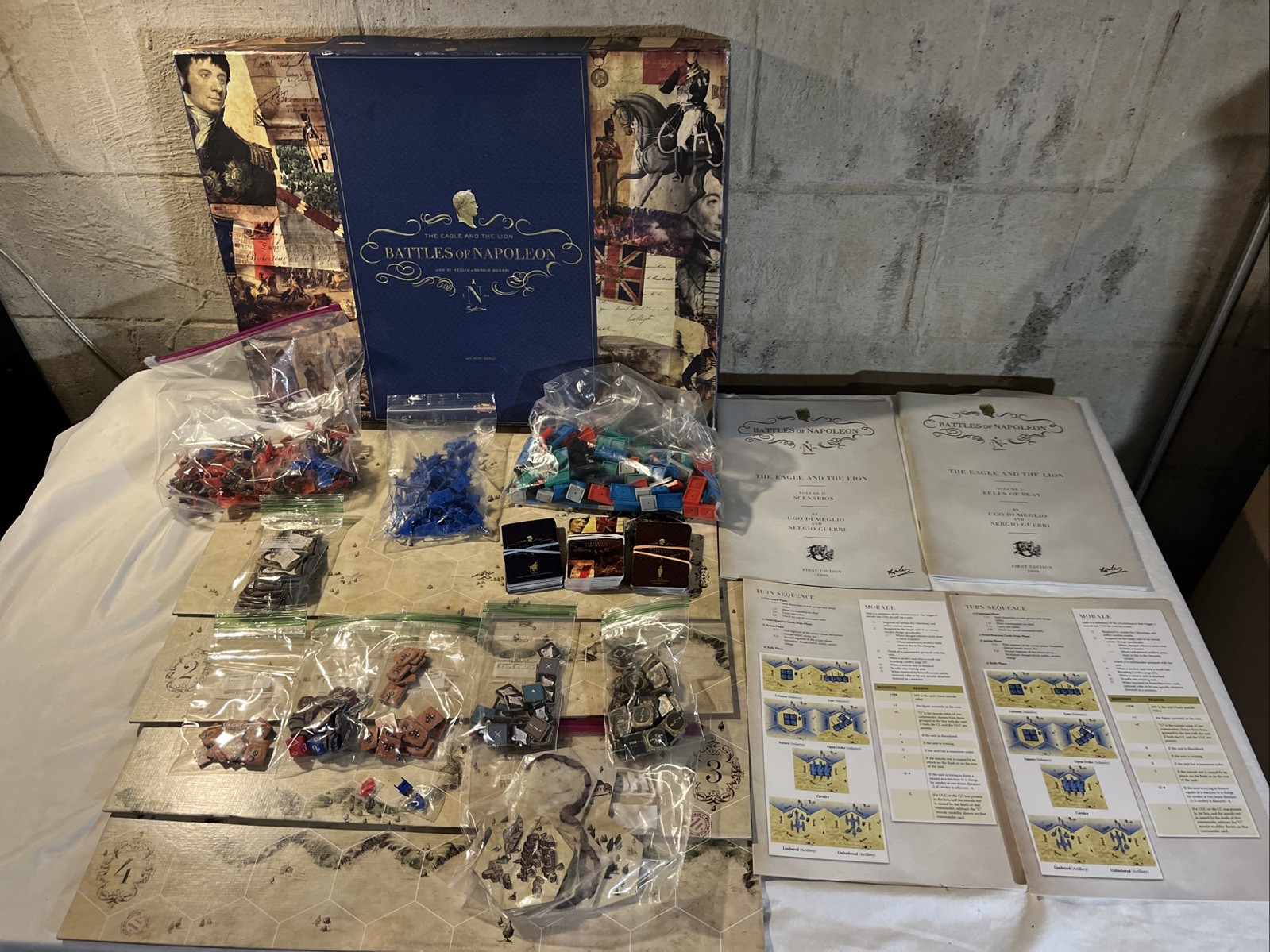 FFG Boardgame Battles of Napoleon - The Eagle and the Lion Box Near Complete