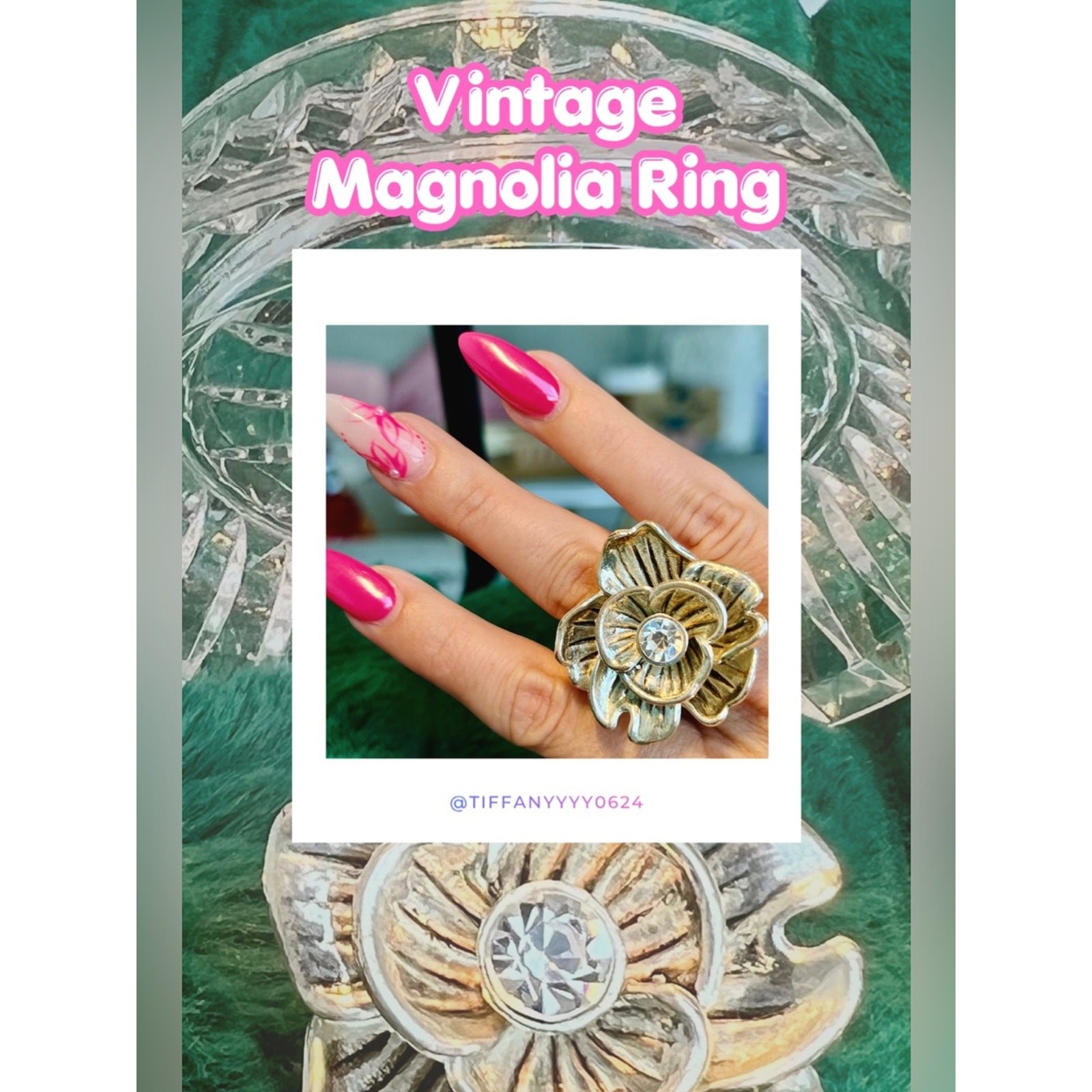 💍 Vintage Magnolia Ring・OS