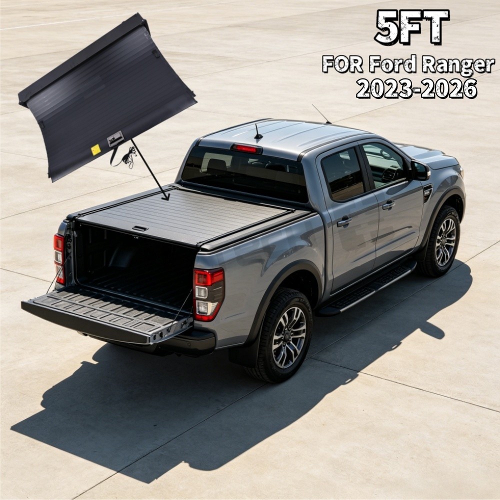 NEW 5FT Retractable Truck Bed Hard Tonneau Cover Fits 2024-2026 Ford Ranger T9 NEW 5FT Retractable Truck Bed Hard Tonneau Cover Fits 2024-2026 Ford Ranger T9