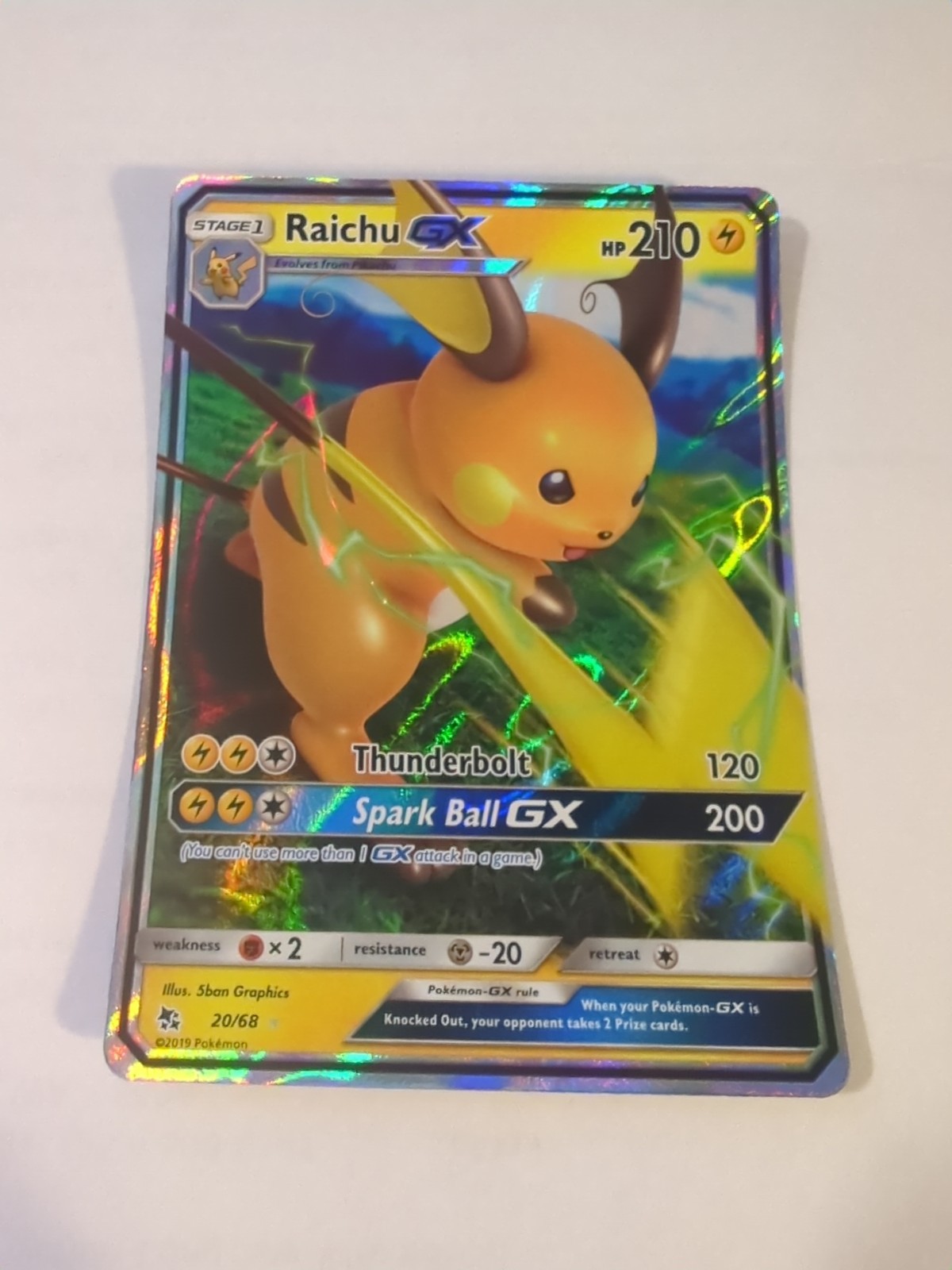 2019 Pokemon Hidden Fates - Raichu GX #20 2019 Pokemon Hidden Fates - Raichu GX #20