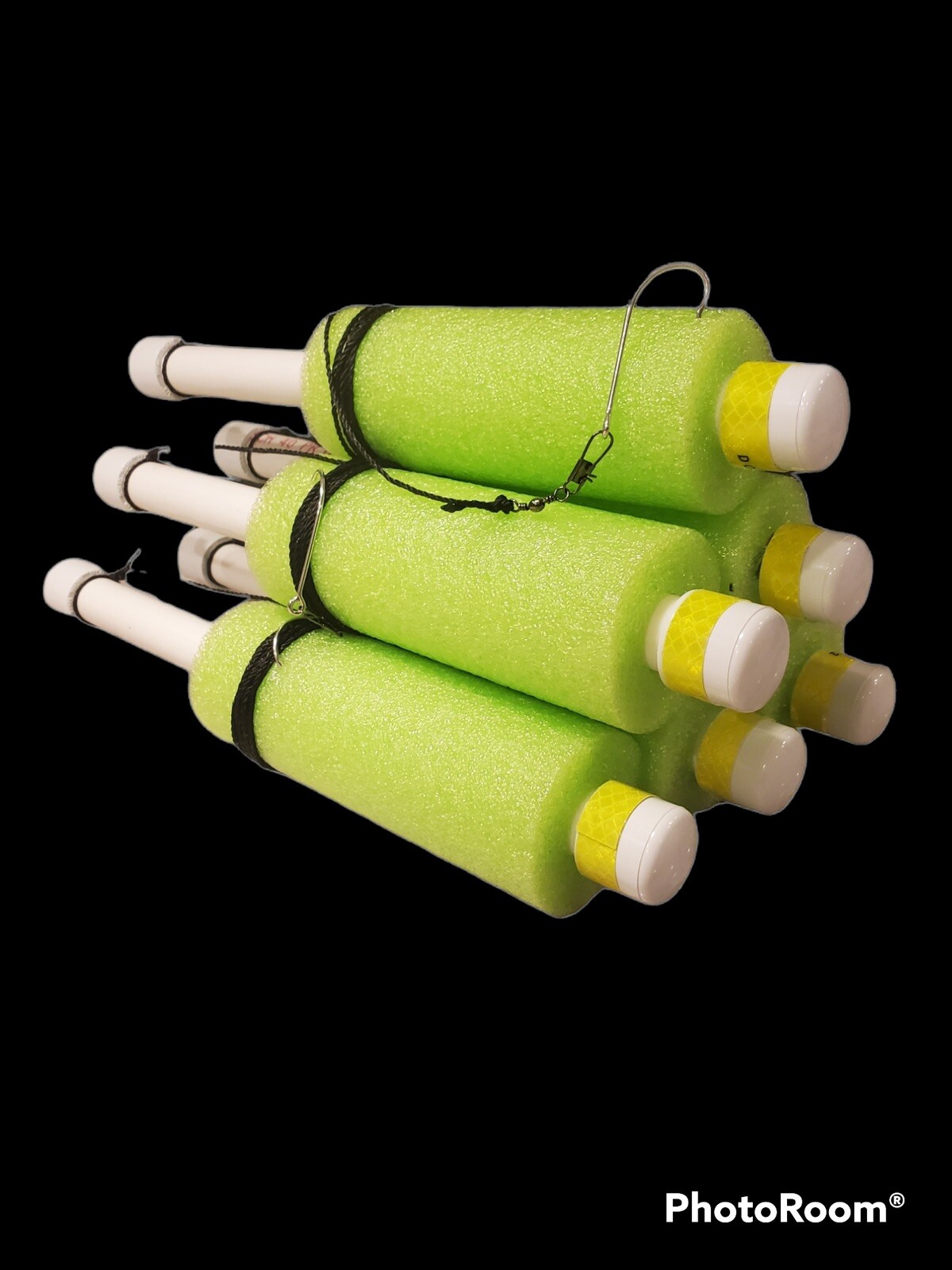 Cajun Catfish Noodle fishing Jugs Green lot of  6 “Weighted\