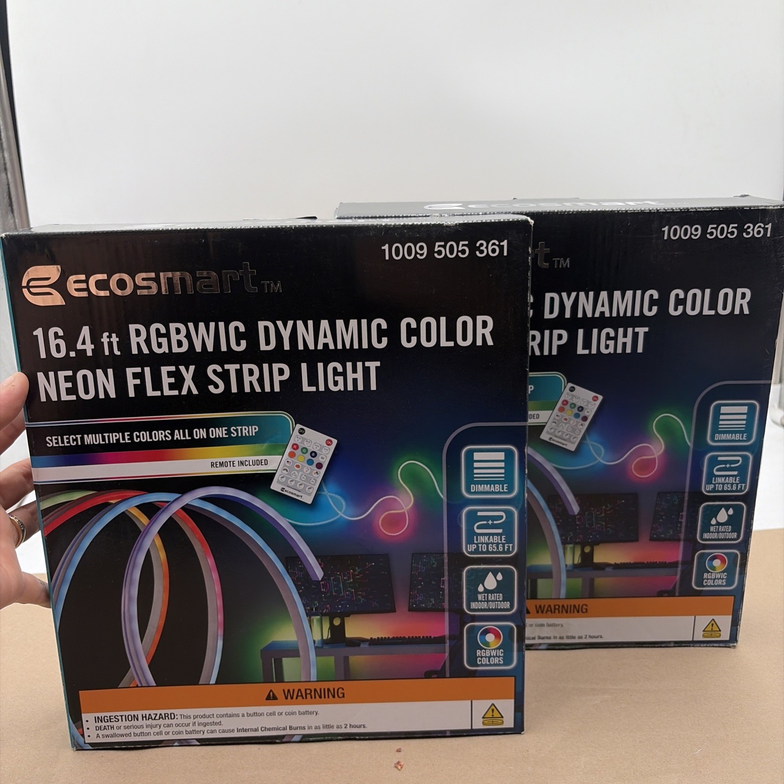 Ecosmart 16.4 ft. RGBWIC Dynamic LED Neon Flex Strip Light LOT X 2 Ecosmart 16.4 ft. RGBWIC Dynamic LED Neon Flex Strip Light LOT X 2