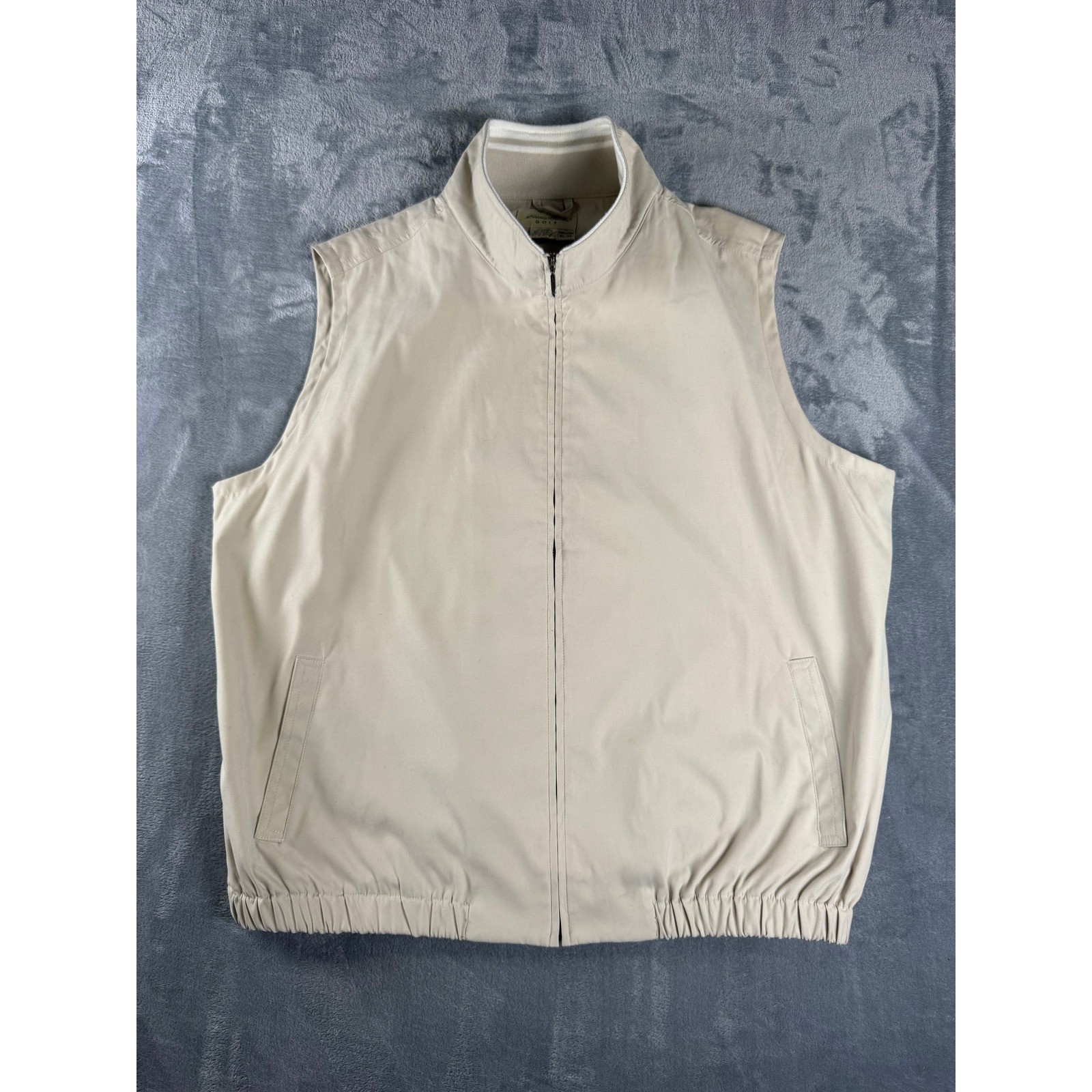 Vintage Eddie Bauer Golf Vest Womens XL Beige Full Zip Windbreaker 90s Y2K Vintage Eddie Bauer Golf Vest Womens XL Beige Full Zip Windbreaker 90s Y2K
