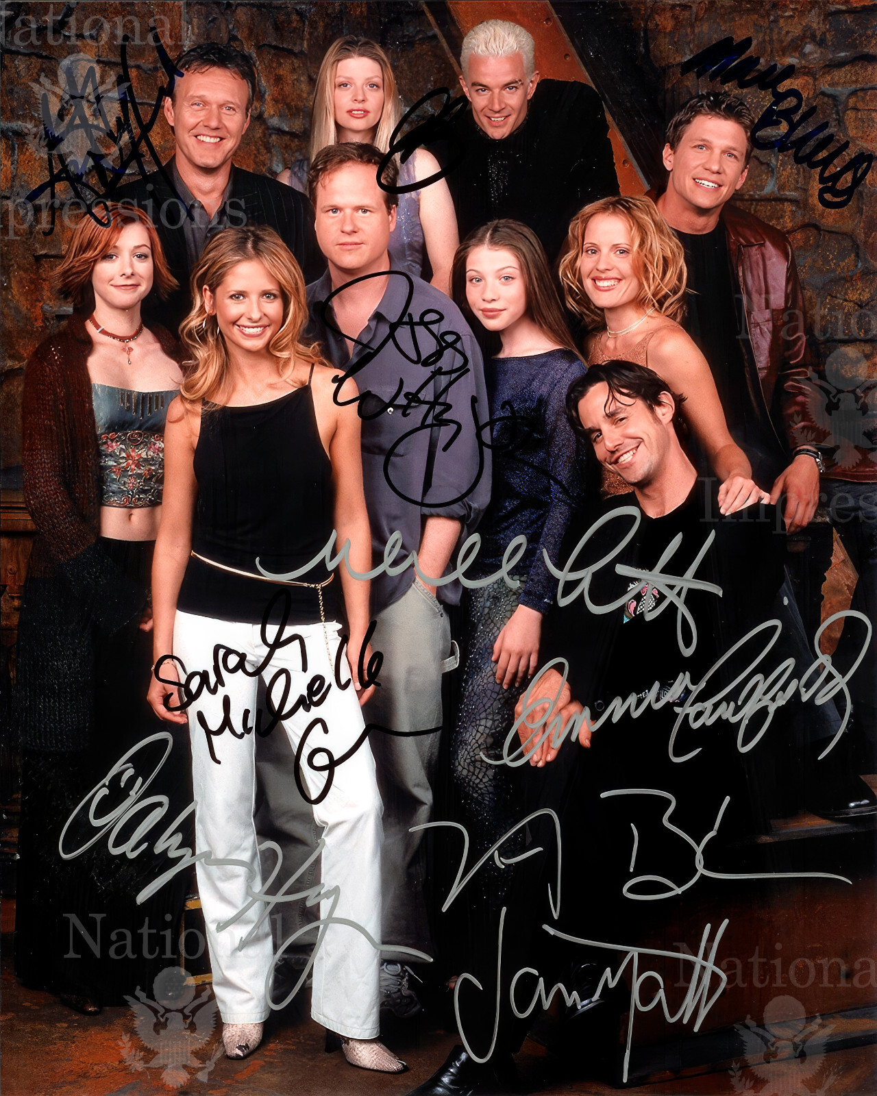 Entire Cast of Buffy the Vampire Slayer autographed 8x10 Photo FREE REPRINT