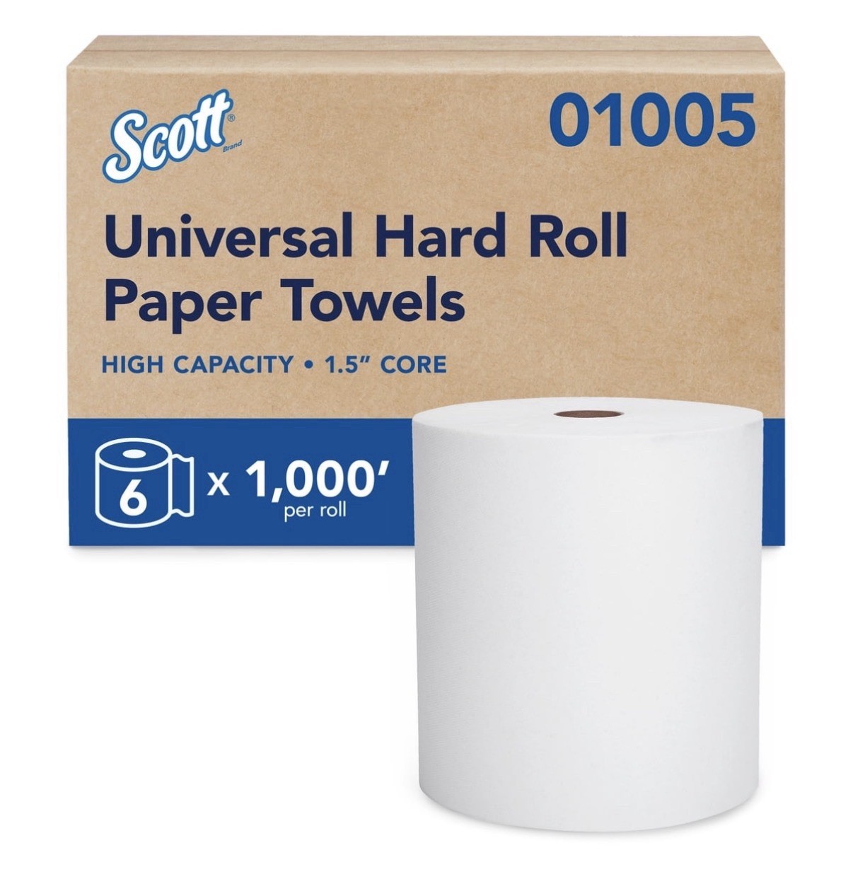 Scott Professional Essential Universal High Capacity Hard Roll Paper Towel (6PK)