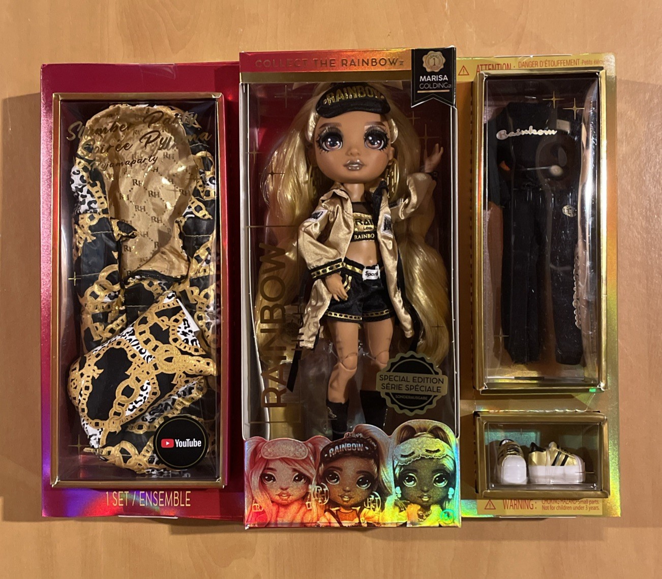 MGA Entertainment Rainbow High Slumber Party Marisa Golding - Gold Fashion Doll MGA Entertainment Rainbow High Slumber Party Marisa Golding - Gold Fashion Doll