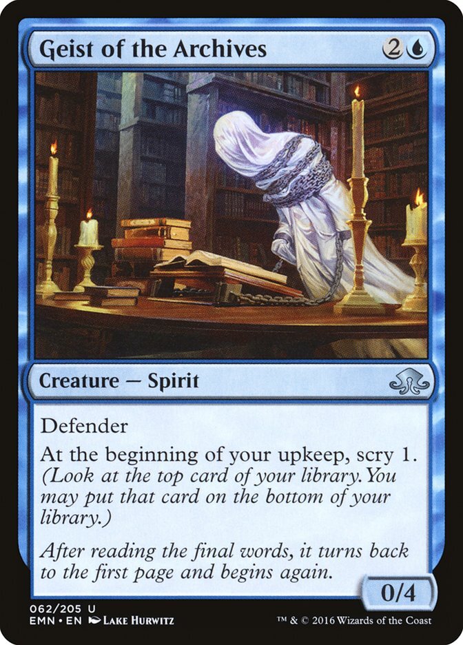 4x Geist of the Archives - NM - Shadows over Innistrad Block SPARROW MAGIC