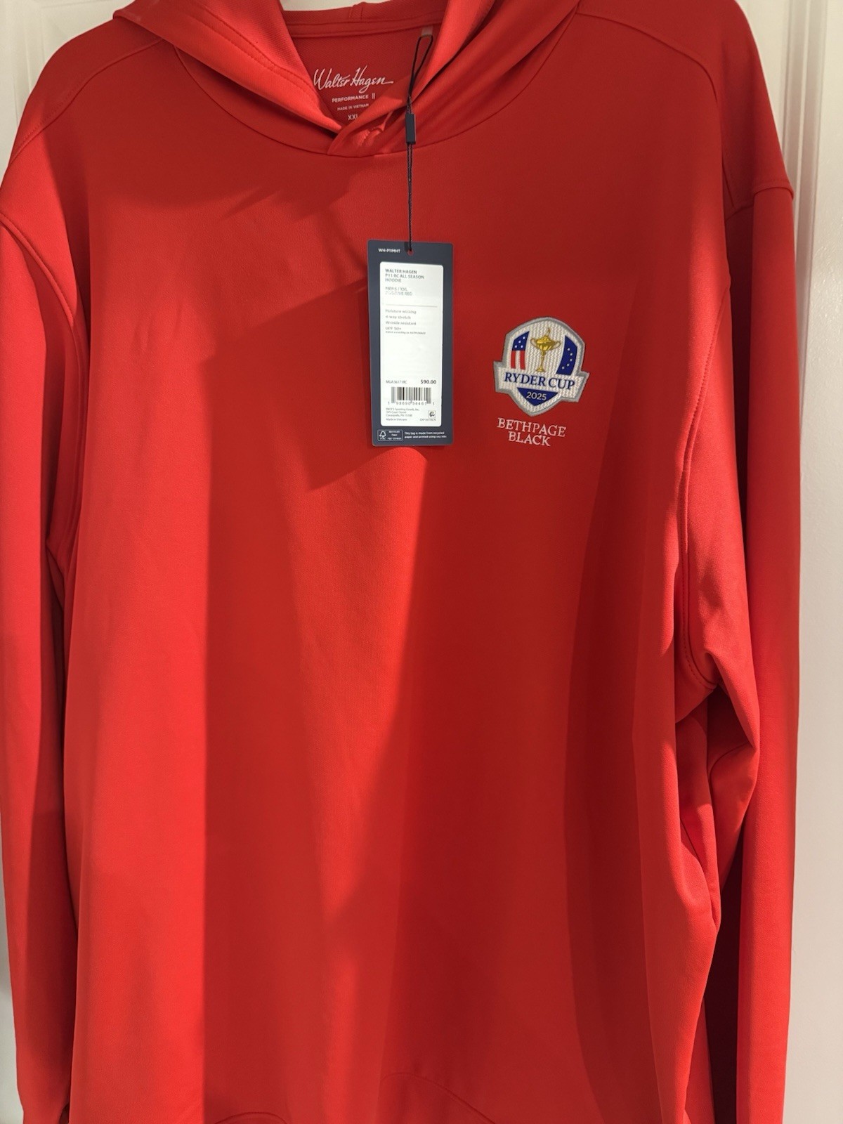 Walter Hagan 2025 Ryder Cup Hoodie Bethpage Black XXL Walter Hagan 2025 Ryder Cup Hoodie Bethpage Black XXL