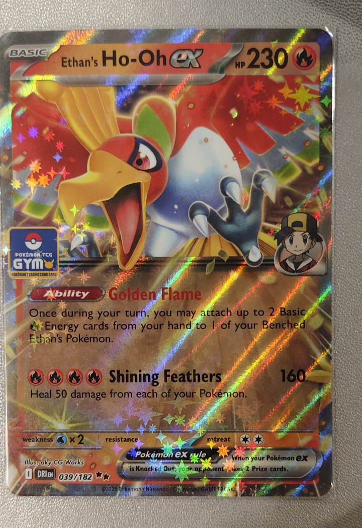 Ethan\'s Ho-oh 039/182 Holo Destined Rivals Asia Exclusive GYM Promo Pokemon TCG Ethan\'s Ho-oh 039/182 Holo Destined Rivals Asia Exclusive GYM Promo Pokemon TCG