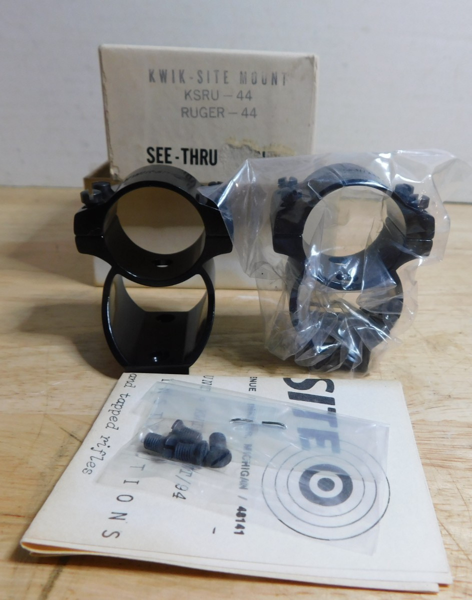 Kwik Site See Thru Mount Model KS-RU44 for Ruger Model 44 Rifle, 8/103 Kwik Site See Thru Mount Model KS-RU44 for Ruger Model 44 Rifle, 8/103
