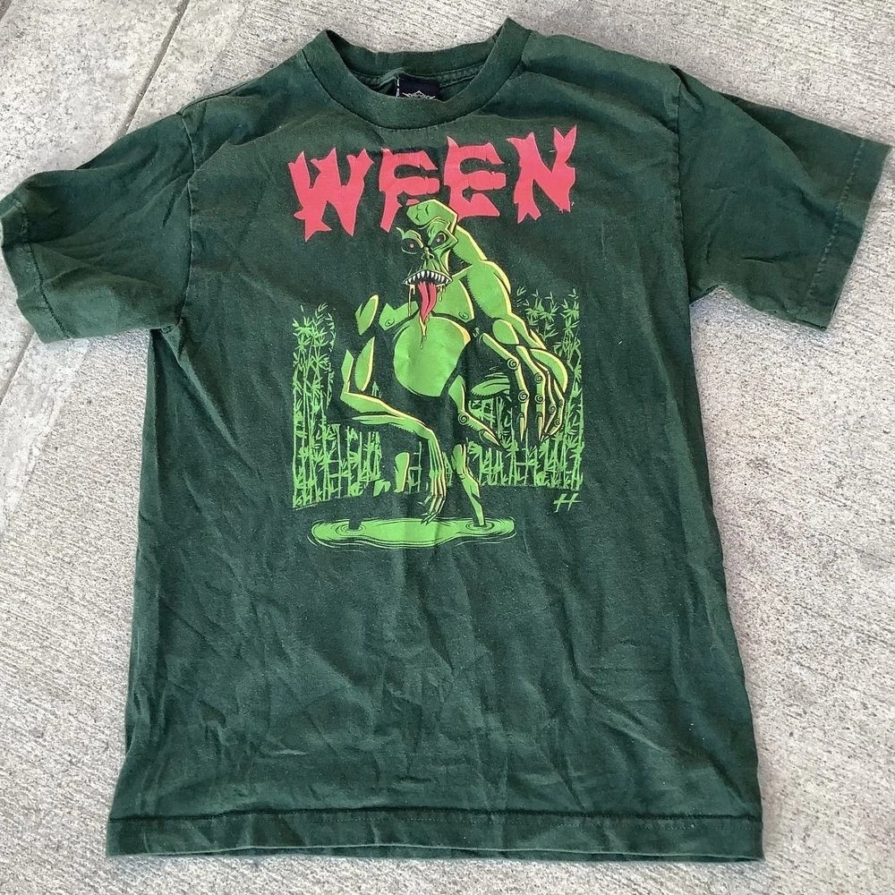 90s Ween Justin Hampton Tee Shirt Forest Green T-shirt Classic style S-5XL