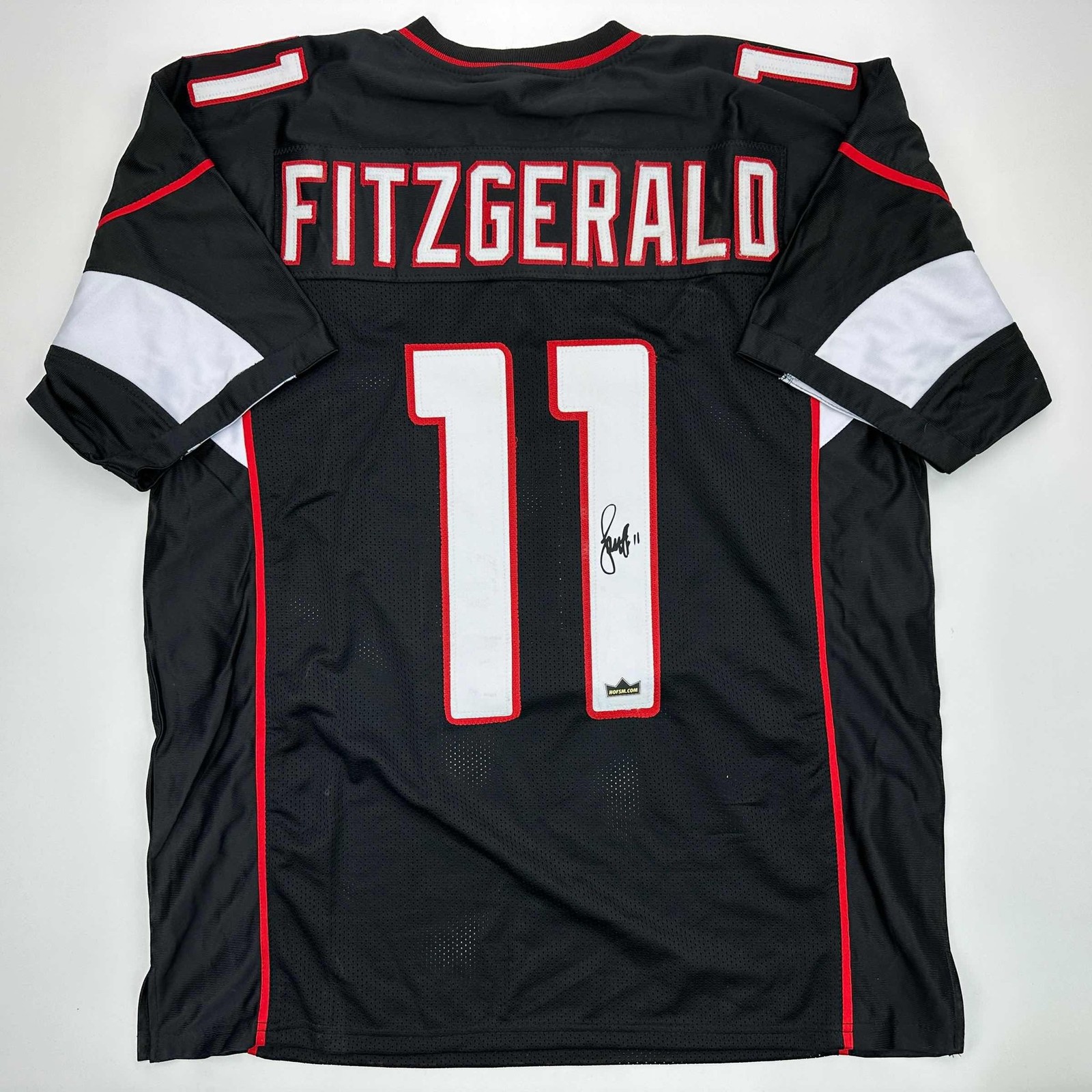 Facsimile Autographed Larry Fitzgerald Arizona Black Jersey Size Mens XL Facsimile Autographed Larry Fitzgerald Arizona Black Jersey Size Mens XL