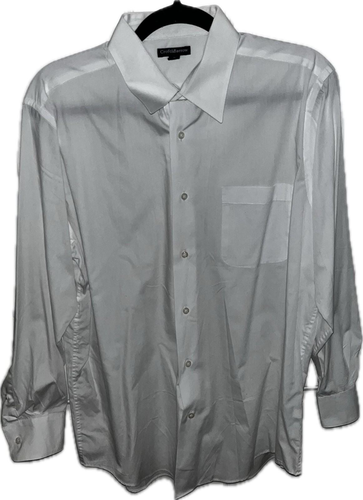 Croft & Barrow Dress Shirt Size 15 1/2-16 32/33 White Long Sleeve