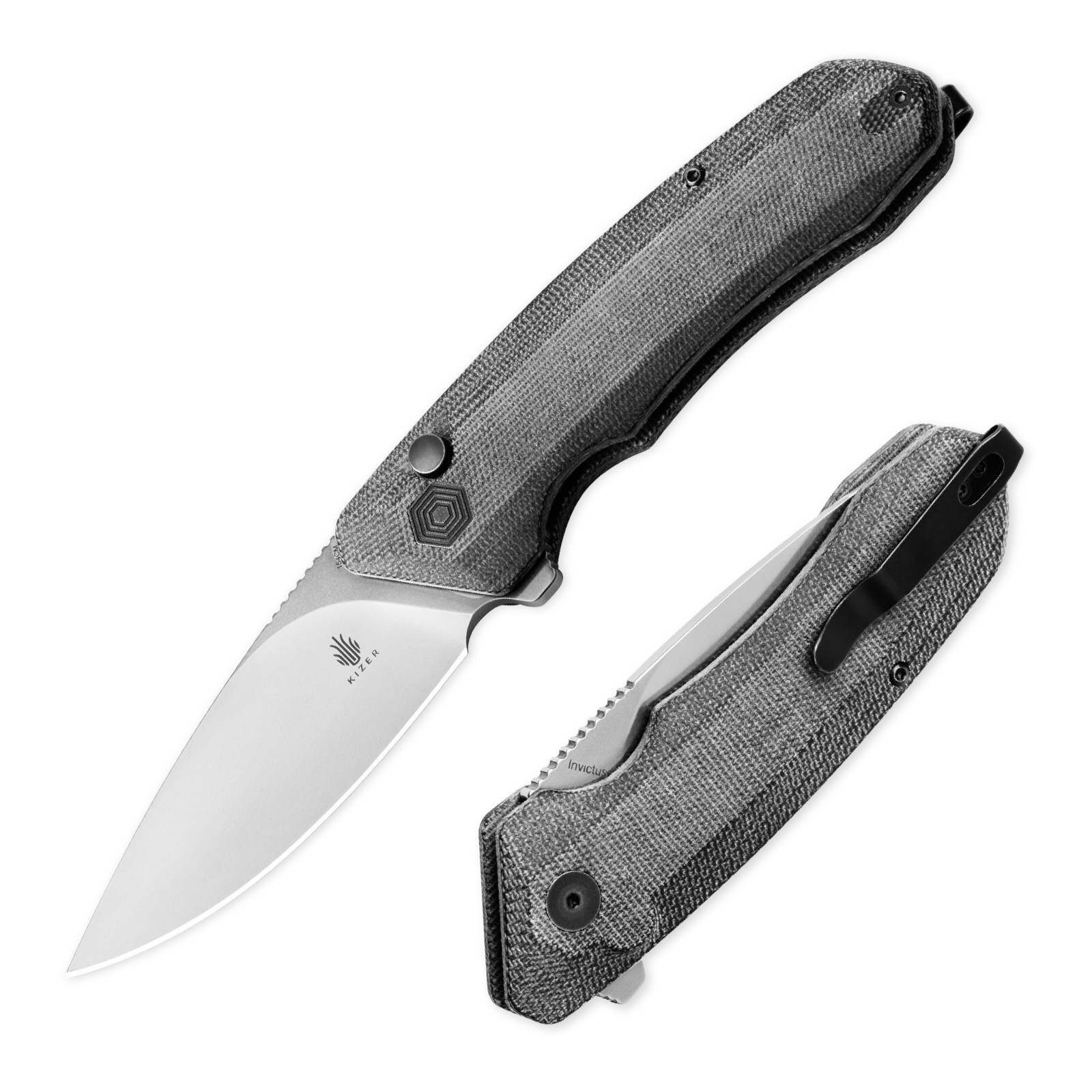 Kizer Invictus  Folding Pocket Micarta Handle 154CM Blade V3602C1