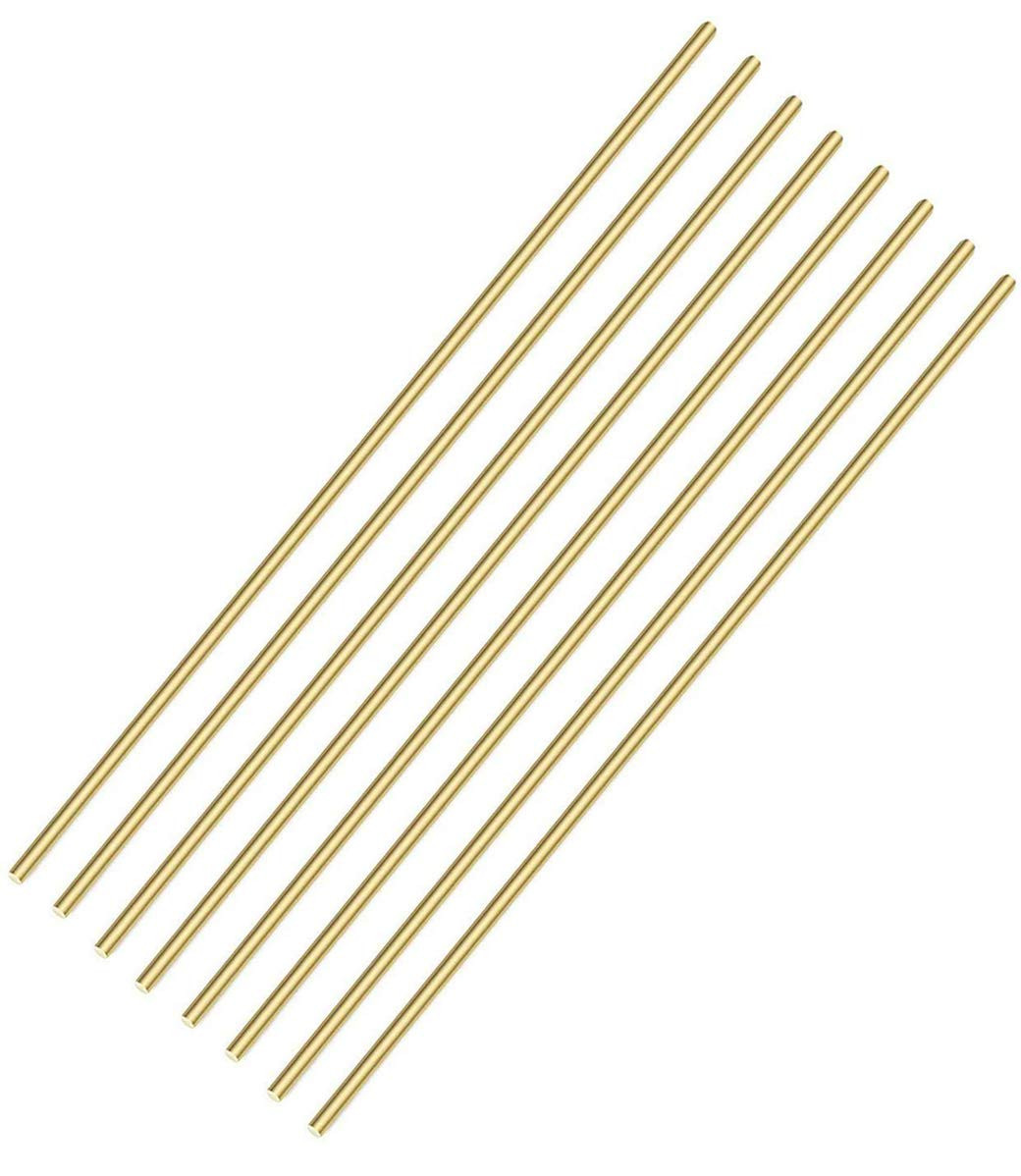 1/8 inch Brass Rods, 8Pcs Solid Brass Round for Crafts - 12 inch Length
