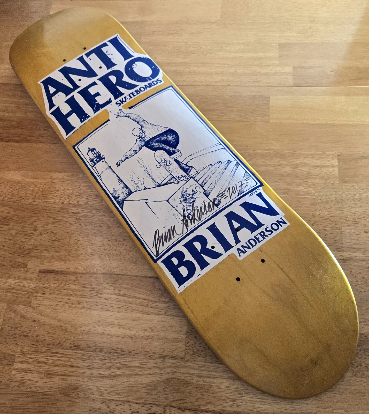 Anti Hero Brian Anderson Autographed Skateboard Deck Rare NOS Anti Hero Brian Anderson Autographed Skateboard Deck Rare NOS
