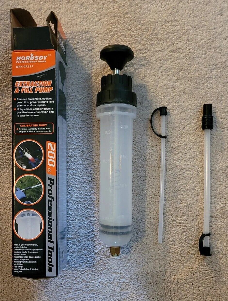 Horusdy 200cc Fluid Extraction & Filling Syringe Kit Vacuum Pump Oil Changer