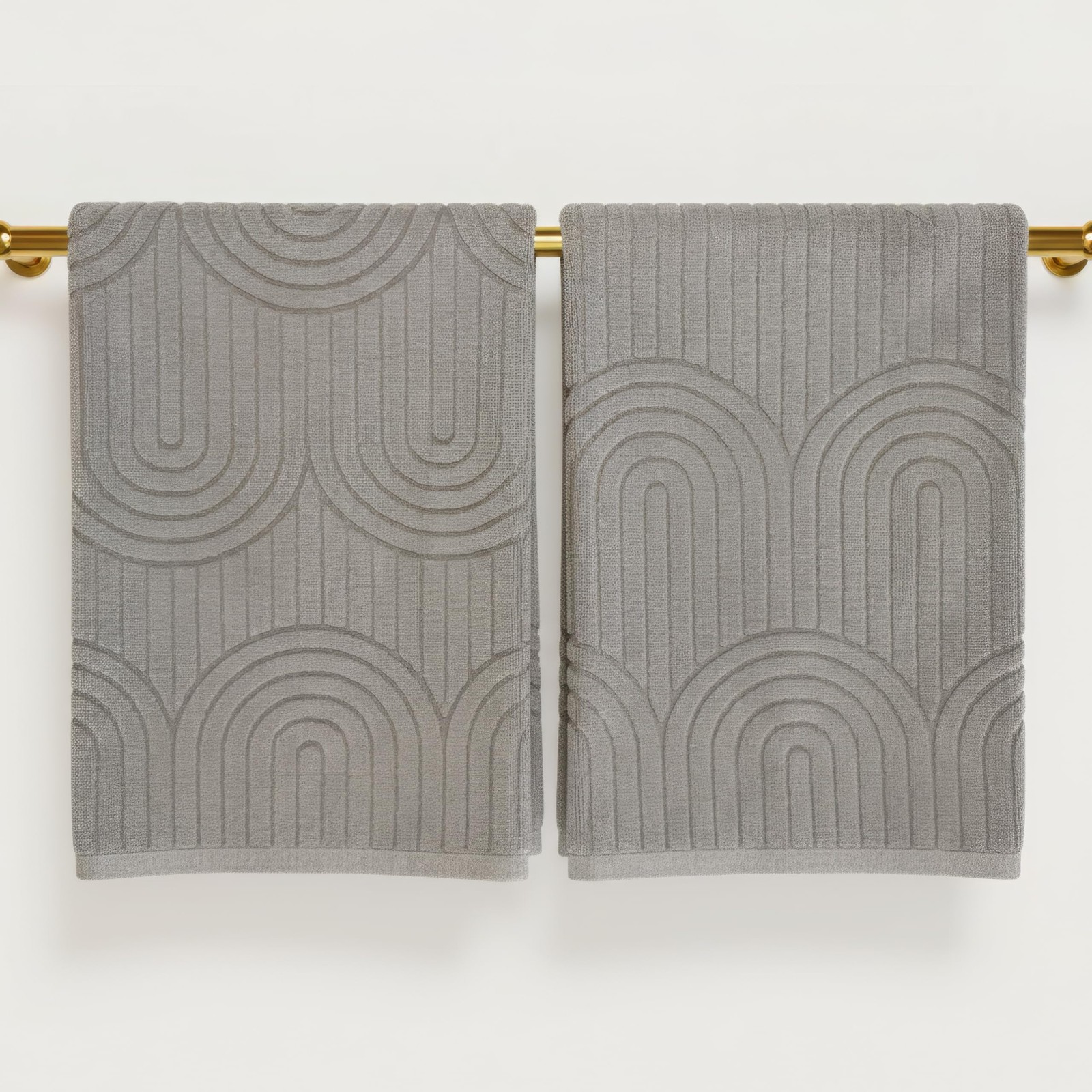 KIBAGA Decorative Hand Towels for Your Bathroom Or 28x15.5 inches, Grey KIBAGA Decorative Hand Towels for Your Bathroom Or 28x15.5 inches, Grey