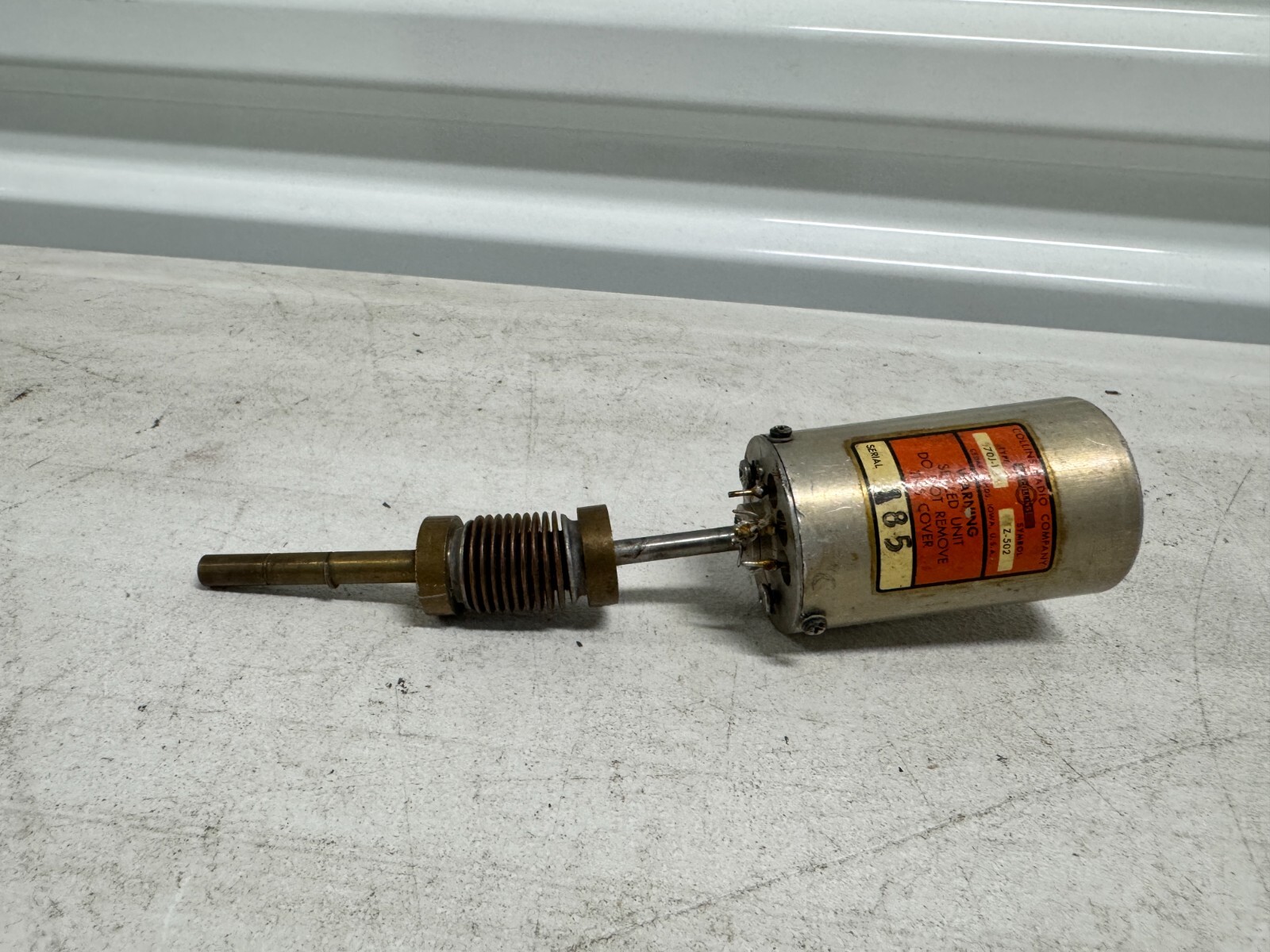 Vintage Collins Radio Z-502 Bellows Sensor Transducer Vintage Collins Radio Z-502 Bellows Sensor Transducer