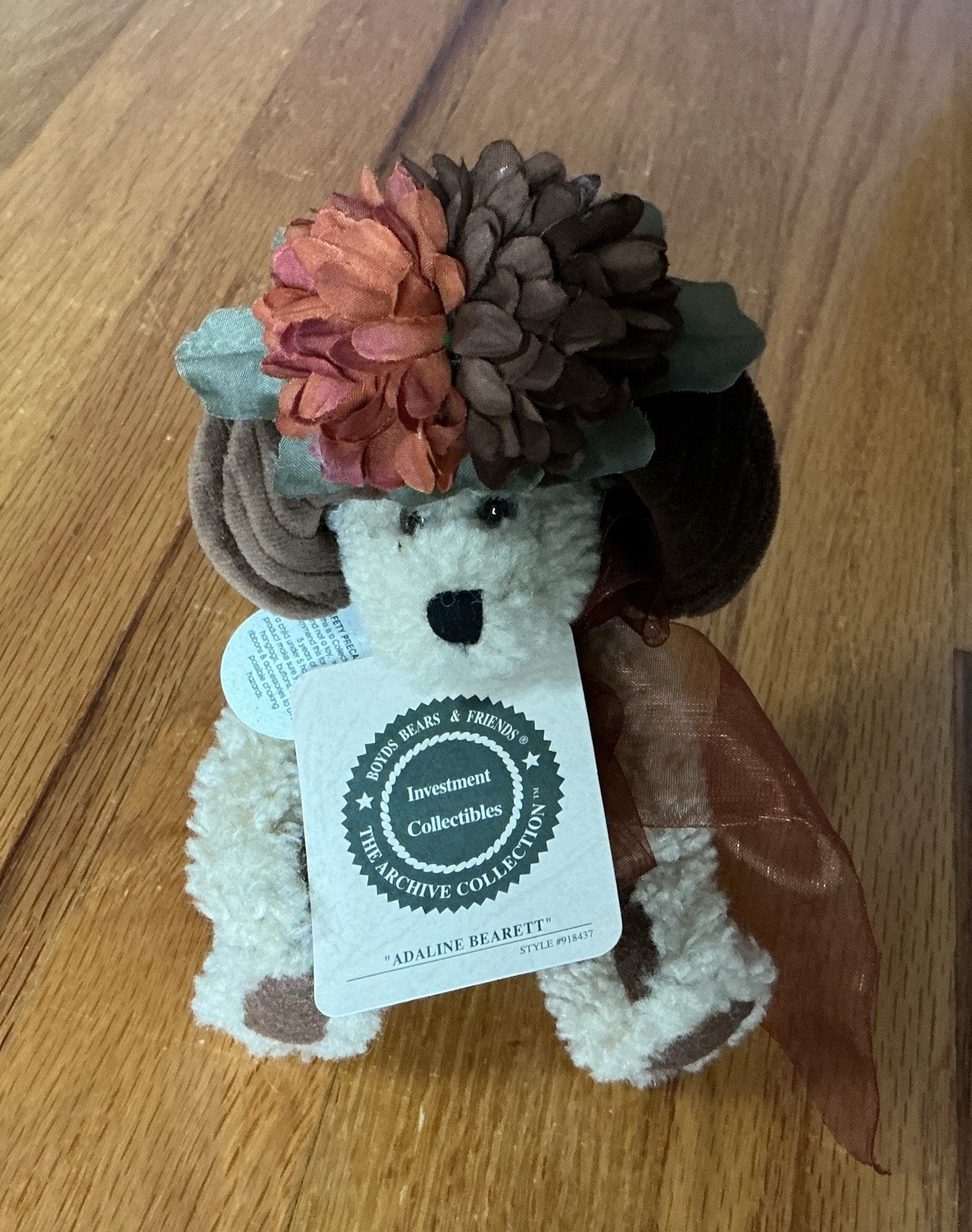 Boyds Bears Bearwear Tan Plush #918437 Adaline Bearett 6\ Boyds Bears Bearwear Tan Plush #918437 Adaline Bearett 6\
