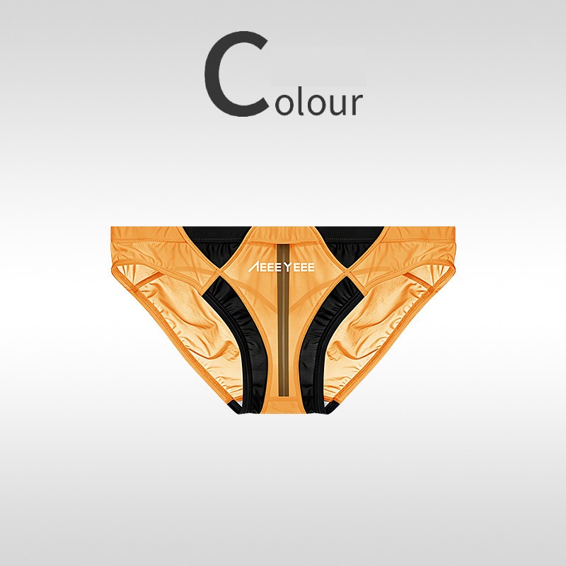 Men's Sexy Ice Silk Transparent Underwear Ultra-thin Patchwork Low-Waist Panties Men's Sexy Ice Silk Transparent Underwear Ultra-thin Patchwork Low-Waist Panties