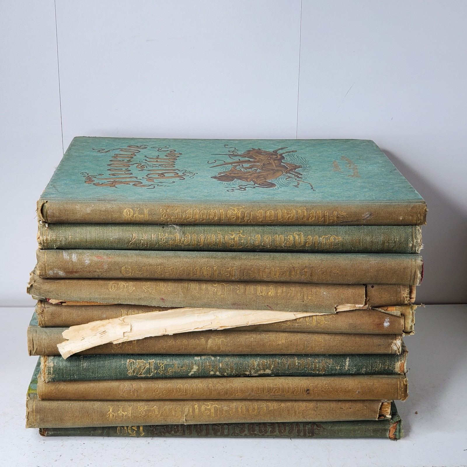 Antique Fliegende Blatter German Books Lot 10 Vols 142-151 1915-1919 Illustrated