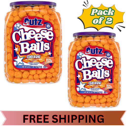 Utz Cheese Balls, 23 oz Barrel. Made With Utz\'s Signature Family - Pack of 2 Utz Cheese Balls, 23 oz Barrel. Made With Utz\'s Signature Family - Pack of 2
