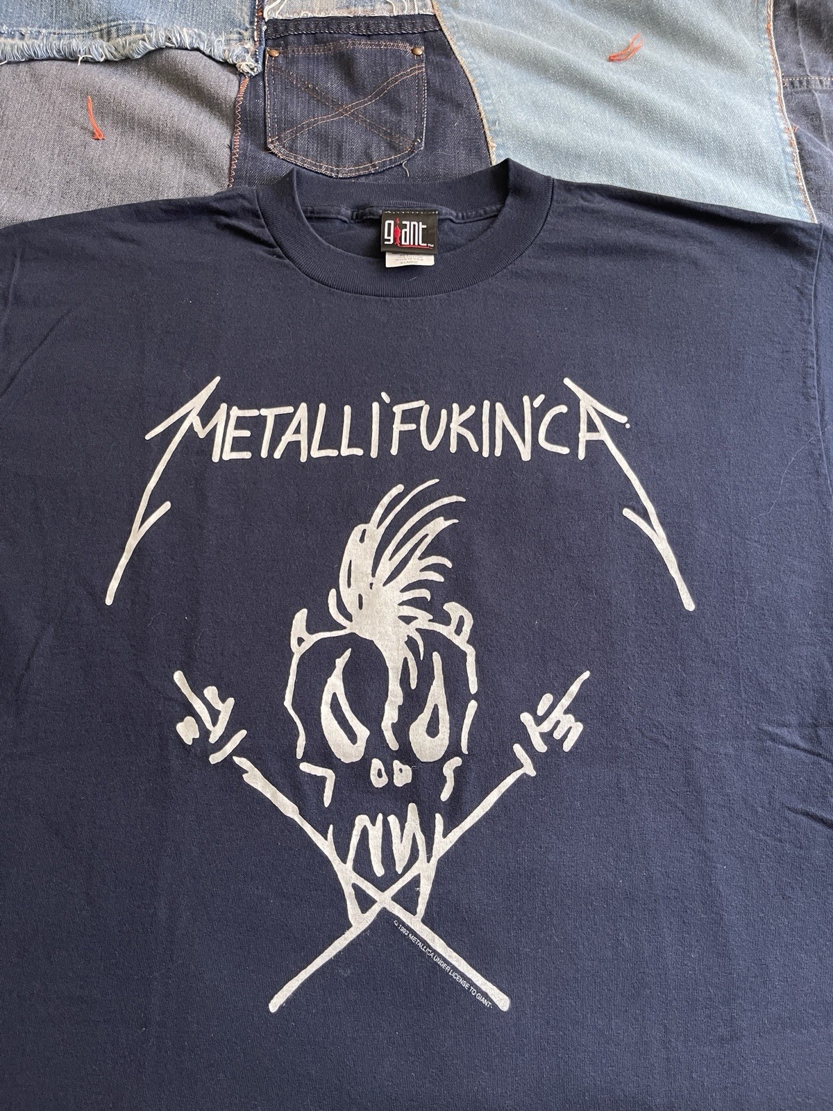 Vintage 1994 Metallica Metalli’fuckin’ca Tour Concert T-Shirt XL Giant Tag Metal