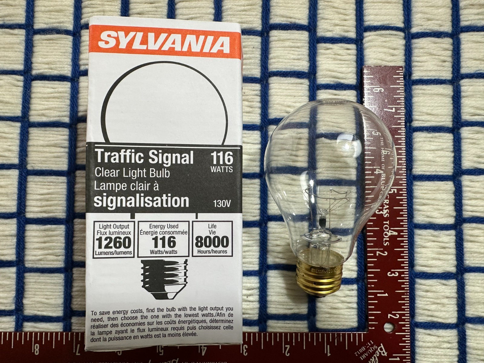 BOXof 12 NEW 116 WATT traffic signal A21 LIGHT BULB TOWER obstruction lamp 130v