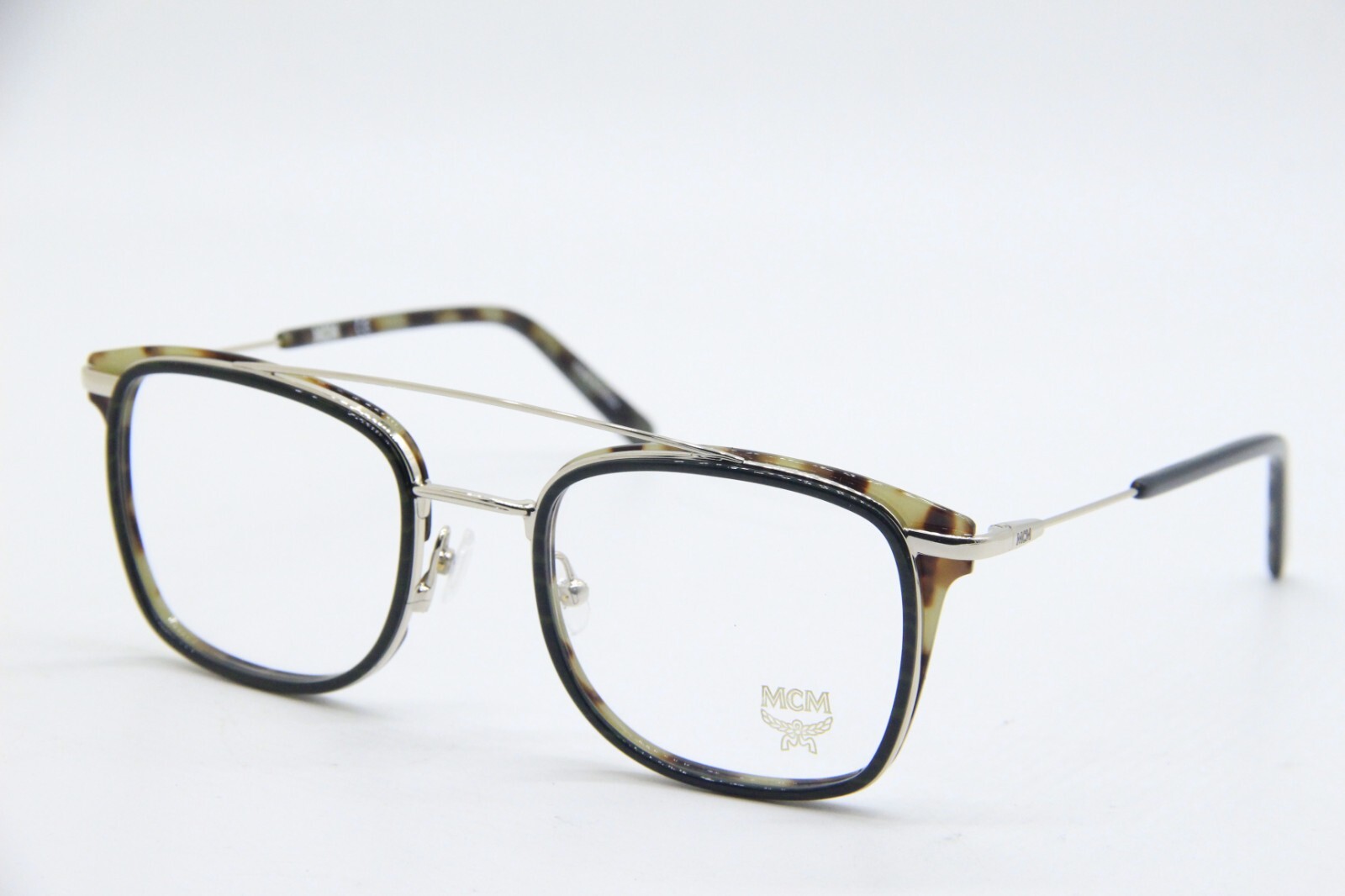 NEW MCM MCM2145 322 SILVER BLACK BROWN GREY AUTHENTIC EYEGLASSES 53-21