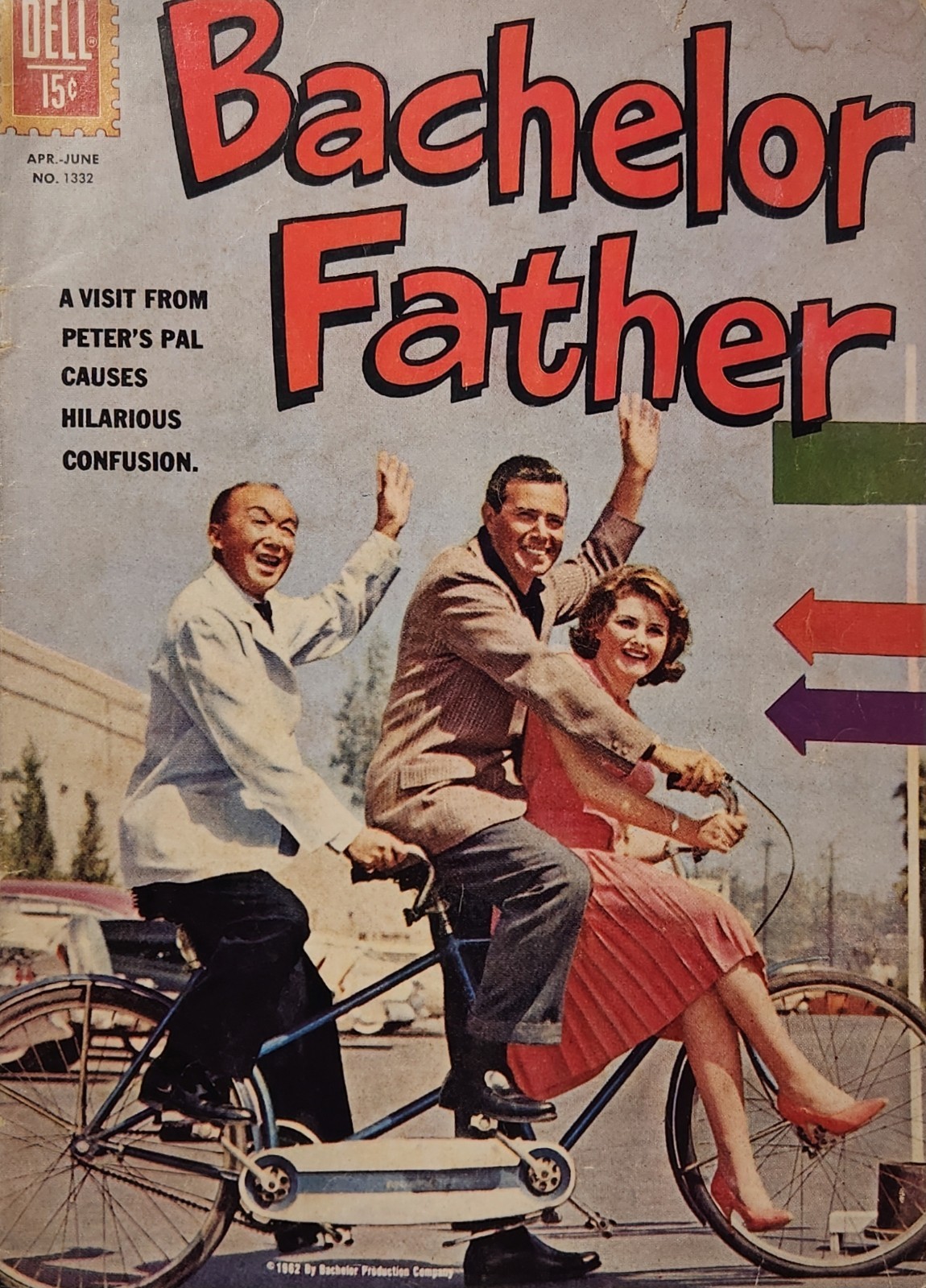 Bachelor Father 1 - TV -Dell comic book - John Forsythe 1962 RARE Photo Cover