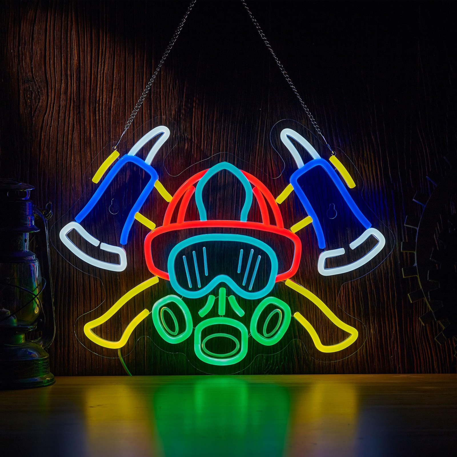 Firefighter Neon Sign Dimmable Fireman LED Wall Art Light Fire Department Decor Firefighter Neon Sign Dimmable Fireman LED Wall Art Light Fire Department Decor