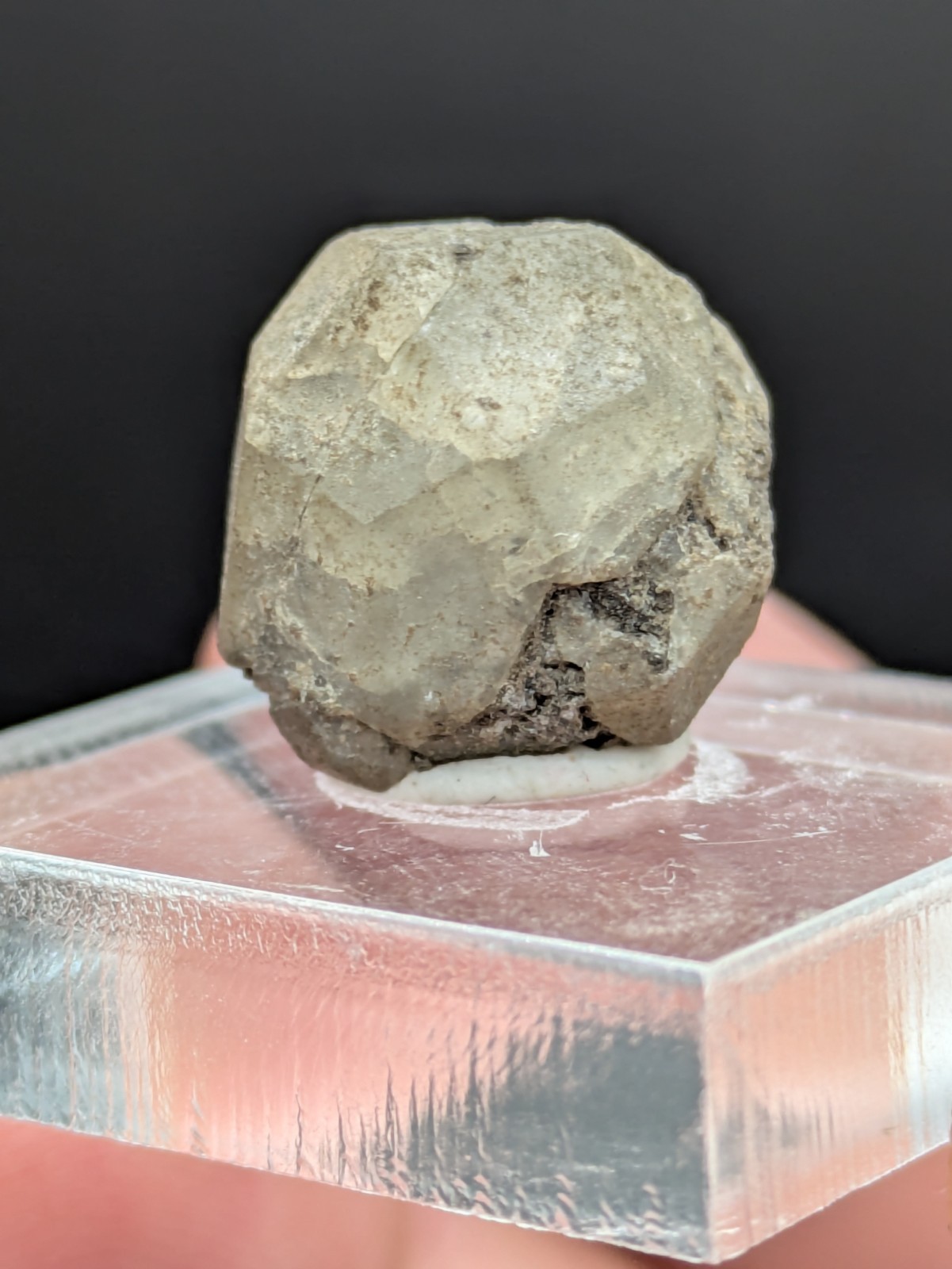 Leucite Crystal, Mt. Vesuvius, Campania, Italy- Collected 1933 1.4x1.3x1.3 cm Leucite Crystal, Mt. Vesuvius, Campania, Italy- Collected 1933 1.4x1.3x1.3 cm