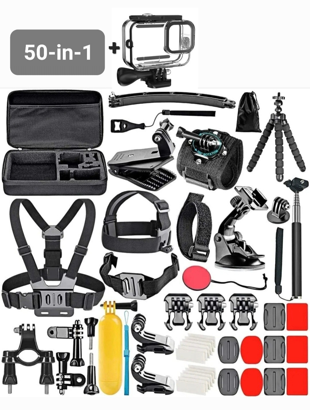 50-in-1 + for Gopro Hero 13 12 11 10 9 + Dive Case Action Camera Accessory Kit