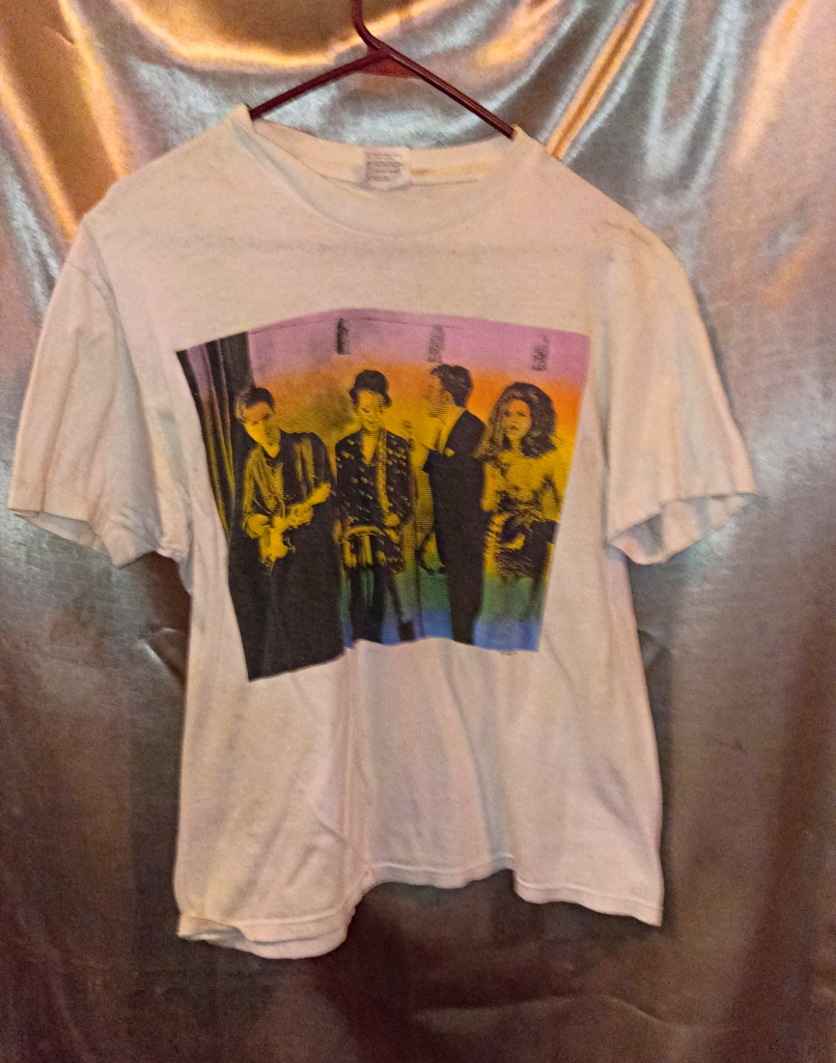 Vintage 1989 The B-52\'s Cosmic Thing T-Shirt Mens XL white Graphic Single Stitch Vintage 1989 The B-52\'s Cosmic Thing T-Shirt Mens XL white Graphic Single Stitch