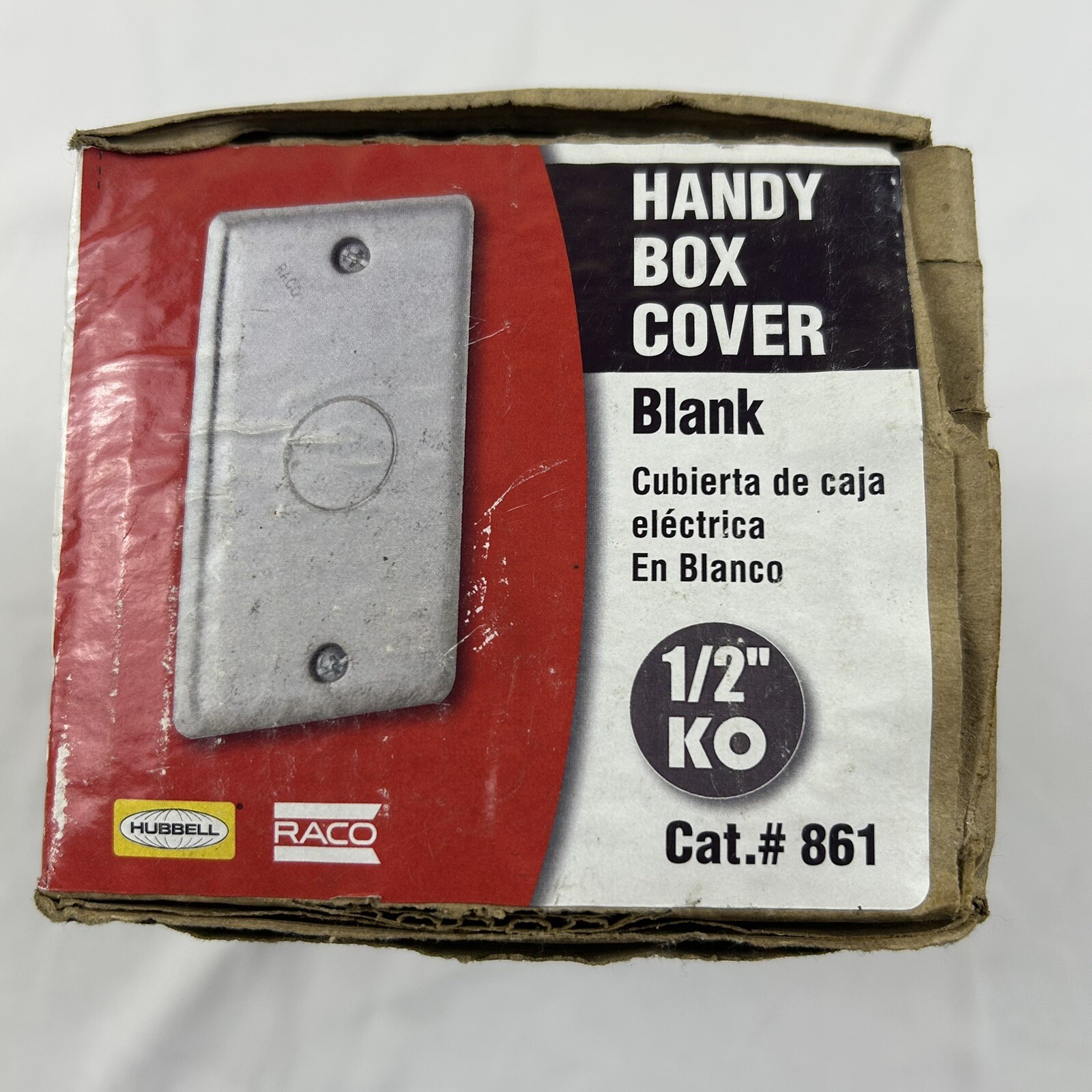 Hubbell Raco 861 Handy Box Blank Cover 1/2 Hubbell Raco 861 Handy Box Blank Cover 1/2