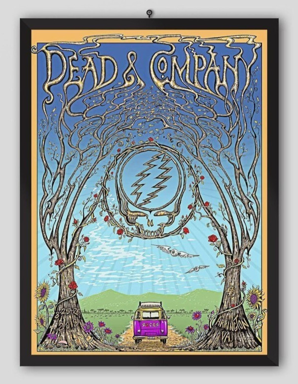 Deaad & Company 2018 Lockn Silkscreen Concert Poster 24x36in Unframed Wall Art