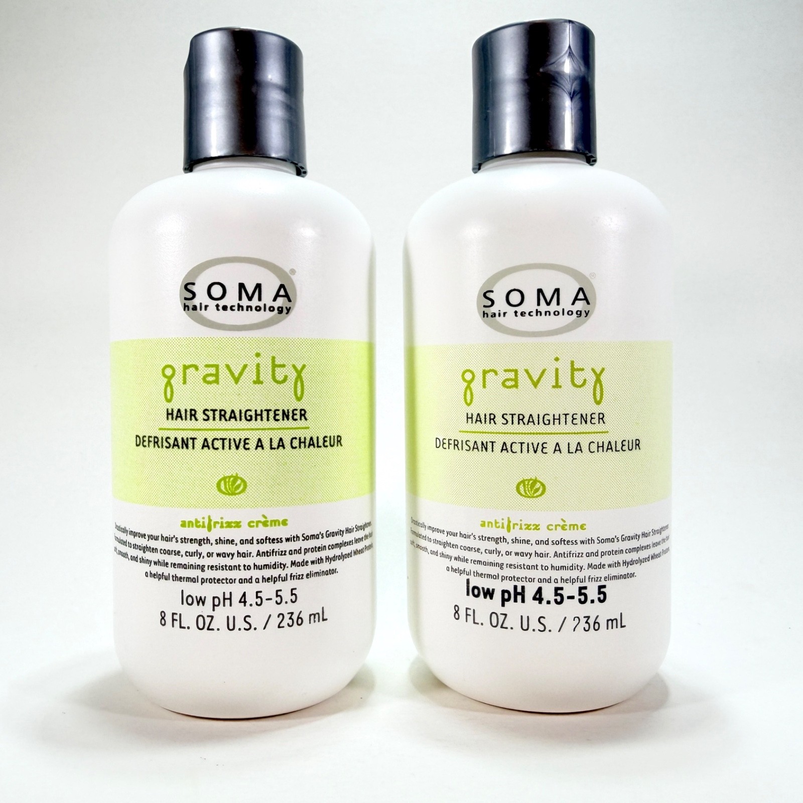 SOMA Gravity Hair Straightener Anti-Frizz Cream 2 x 8 fl oz / 236ml | Duo Set