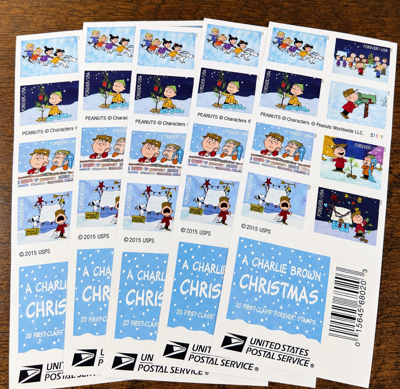 Genuine USPS Forever Stamps – Charlie Brown – 5 Sheets of 20 – 100 Stamps Genuine USPS Forever Stamps – Charlie Brown – 5 Sheets of 20 – 100 Stamps
